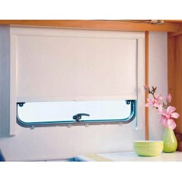 The lower end of the remiflair window blind and the right one without