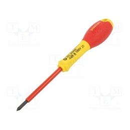 1 pcs x STANLEY - 0-65-417 - Screwdriver, Pozidriv®, insulated, PZ0, FATMAX®, 75mm, 1kVAC