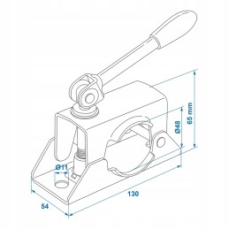 48mm support wheel mounting holder, rotatable handle