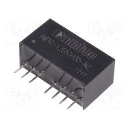 1 pcs x AIMTEC - AM3G-1205DH30-NZ - Converter: DC/DC, 3W, Uin: 9÷18V, Uout: 5VDC, Uout2: -5VDC, SIP8