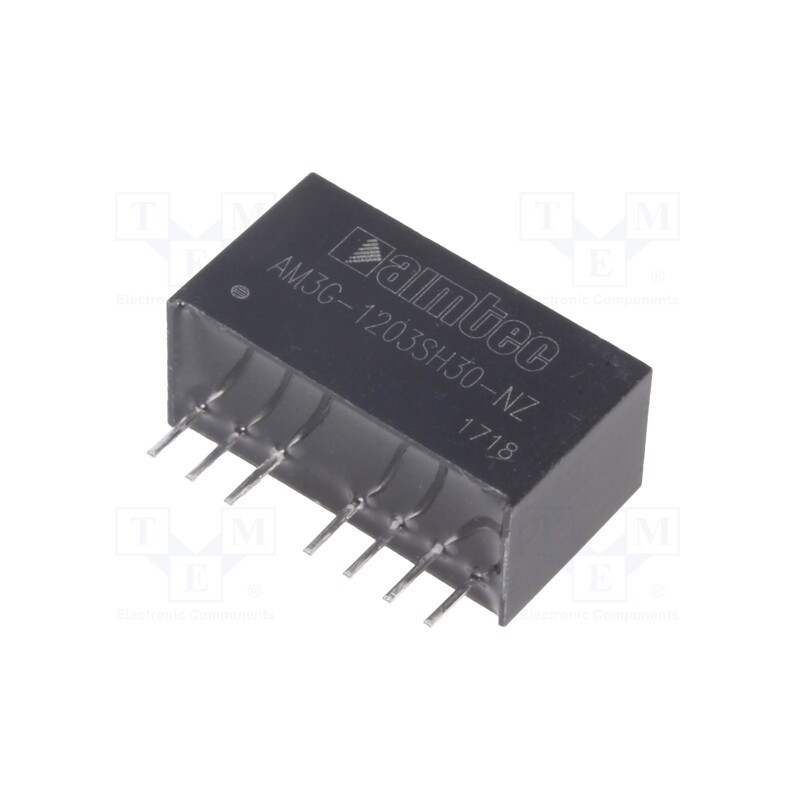 1 pcs x AIMTEC - AM3G-1203SH30-NZ - Converter: DC/DC, 3W, Uin: 9÷18V, Uout: 3.3VDC, Iout: 758mA, SIP8