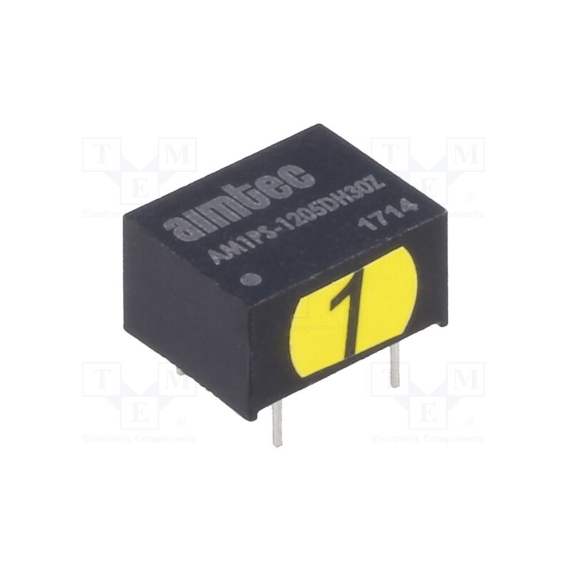 1 pcs x AIMTEC - AM1PS-1205DH30Z - Converter: DC/DC, 1W, Uin: 10.8÷13.2V, Uout: 5VDC, Uout2: -5VDC, DIP8