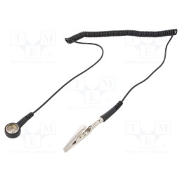 1 pcs x STATICTEC - STW1320 - Connection cable, ESD,coiled, Features: resistor 1MΩ, black, 1.8m