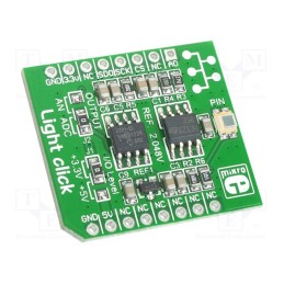 1 pcs x MIKROE - LIGHT CLICK - Click board, lighting sensor, SPI, prototype board, 3.3VDC,5VDC