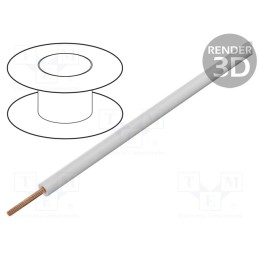 1 rol x DONAU ELEKTRONIK - 119-15 - Wire, stranded, Cu, 0.14mm2, PVC, white, 60V, 100m, 1x0.14mm2