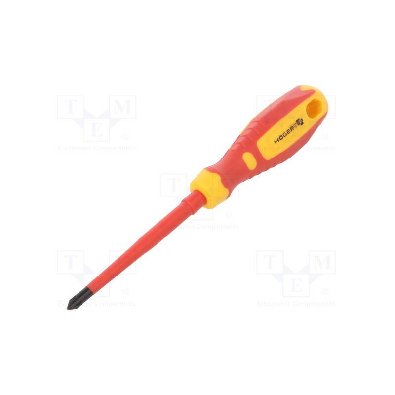 1 pcs x Hu00d6GERT TECHNIK - HT1S977 - Screwdriver, slim, insulated, PlusMinus cross PZ-type, SL/PZ2