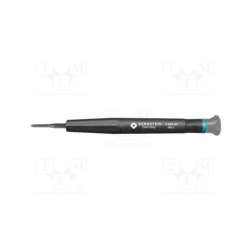 1 pcs x BERNSTEIN - 4-380-90 - Screwdriver, Phillips, precision, PH1, Blade length: 17mm
