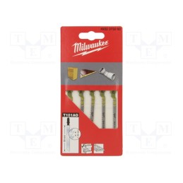 1 pcg x Milwaukee - 4932373392 - Hacksaw blade, wood, 50mm, 5pcs, Kind of holder: T