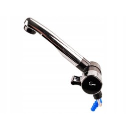 Spout faucet London 12v chrome with black comet with a switch turismus pl