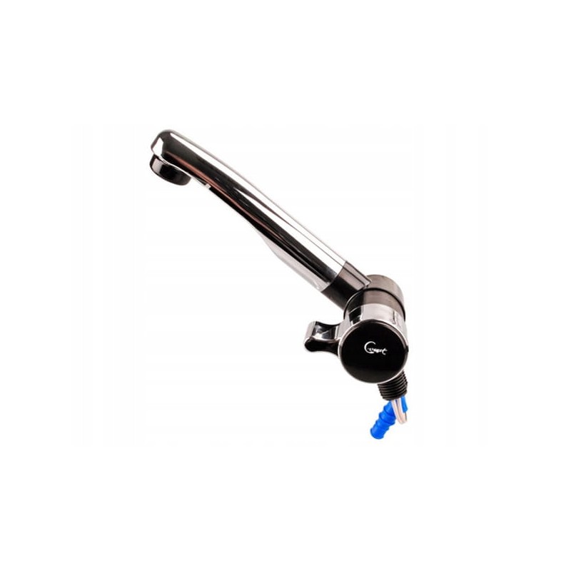 Spout faucet London 12v chrome with black comet with a switch turismus pl