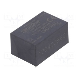 1 pcs x AIMTEC - AME3-5SNJZ - Converter: AC/DC, 3W, 165÷264VAC, Usup: 233÷370VDC, Uout: 5VDC, 71%