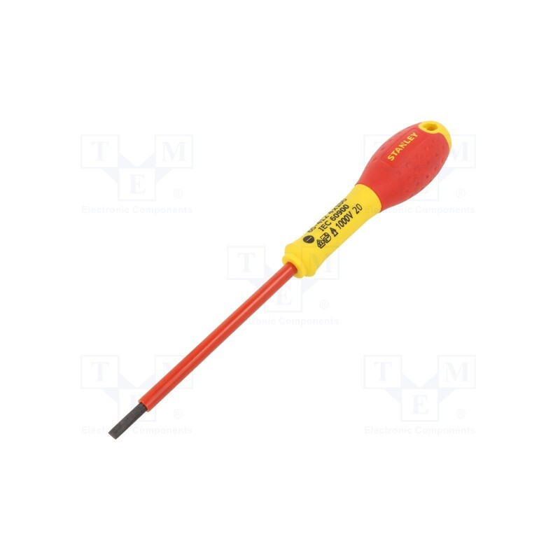 1 pcs x STANLEY - 0-65-412 - Screwdriver, slot, insulated, SL 4, FATMAX®, 100mm, 1kVAC