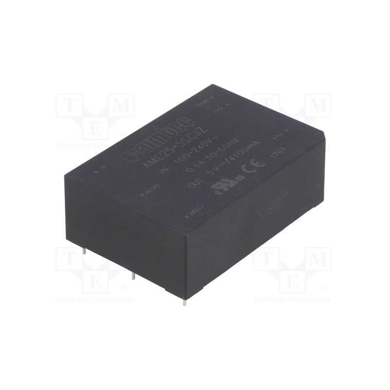 1 pcs x AIMTEC - AME25-5SCJZ - Converter: AC/DC, 25W, 85÷264VAC, Usup: 120÷370VDC, Uout: 5VDC, 74%
