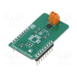 1 pcs x MIKROE - TEMP-LOG 6 CLICK - Click board, temperature sensor, I2C, MAX6642, prototype board