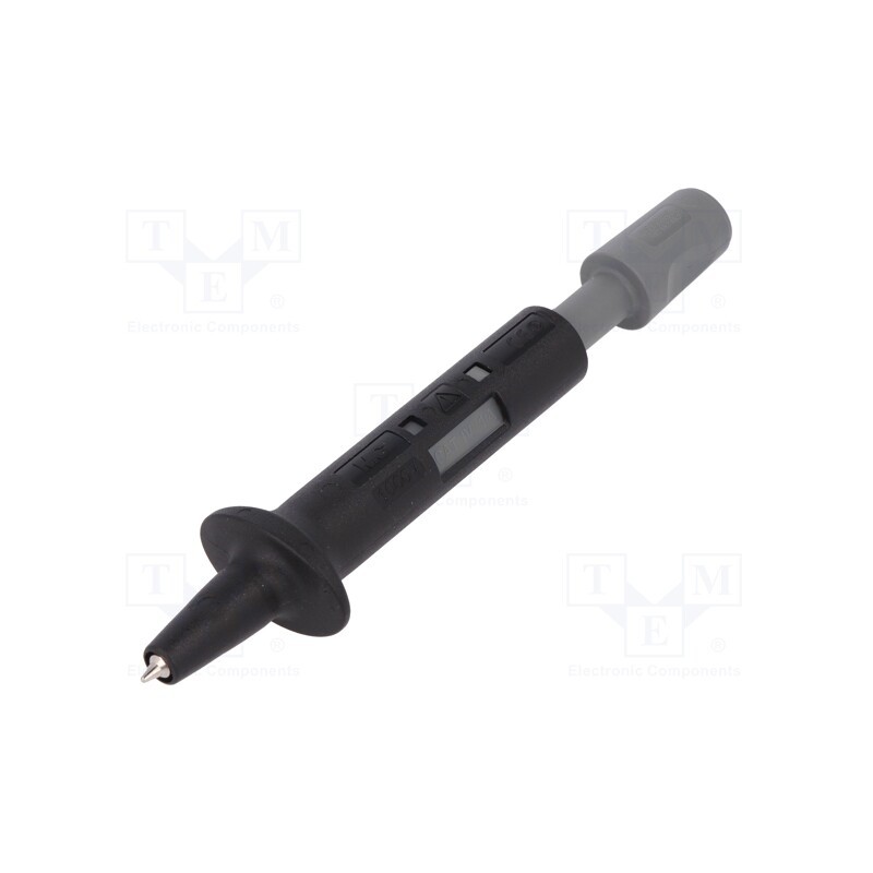1 pcs x STu00c4UBLI - 66.9313-21 - Probe tip, 1A, black, Tip diameter: 2mm, Socket size: 4mm