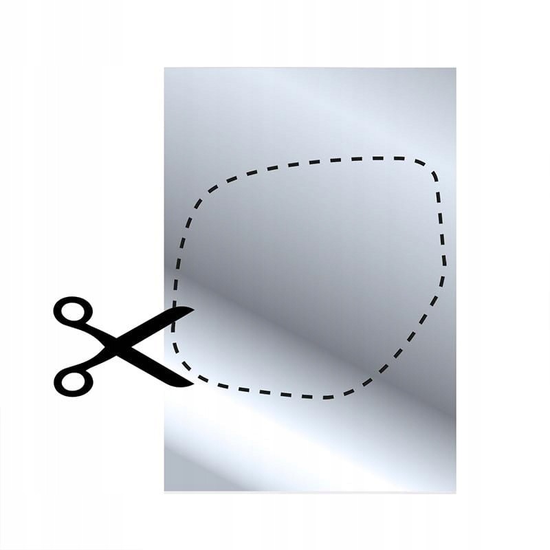 Cut-out mirror, glued intercamp mirror