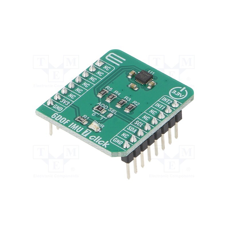 1 pcs x MIKROE - 6DOF IMU 7 CLICK - Click board, accelerometer,gyroscope, I2C, ICM-20649, 3.3VDC