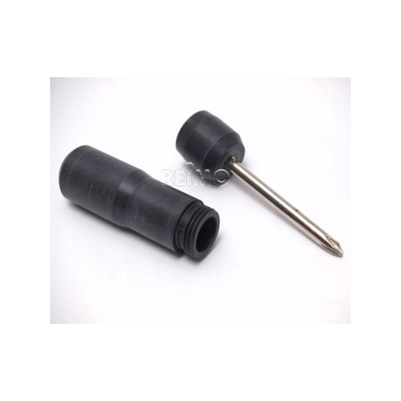 Tourist safe for a camper, storage compartment, screwdriver