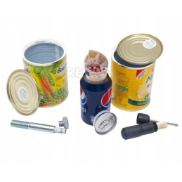 Tourist safe for a camper, storage compartment, screwdriver