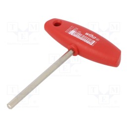 1 pcs x WIHA - 921 - Wrench, hex key, HEX 6mm, Overall len: 132mm, Kind of handle: T