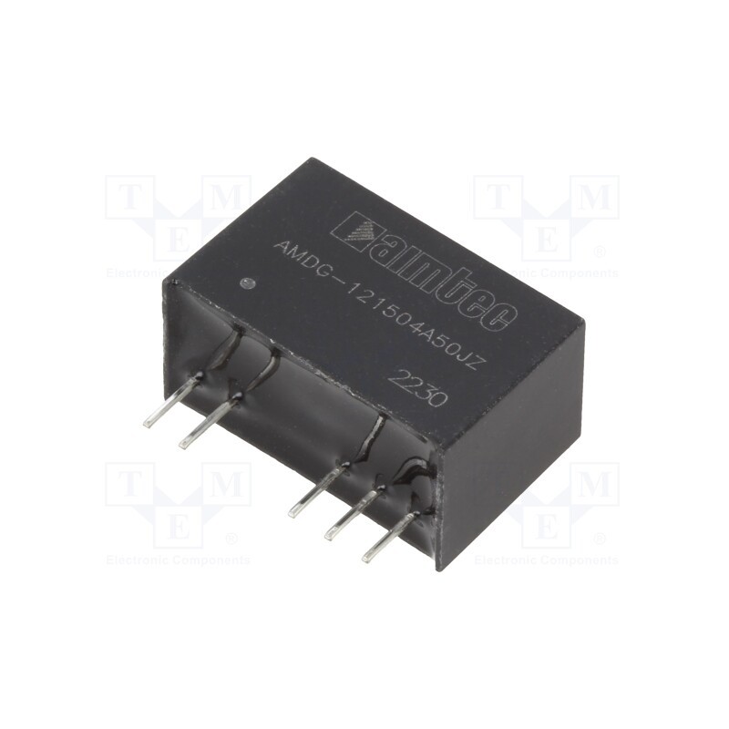 1 pcs x AIMTEC - AMDG-121504A50JZ-B - Converter: DC/DC, 2.28W, Uin: 10.8÷13.2V, Uout: 15VDC, Uout2: -4VDC