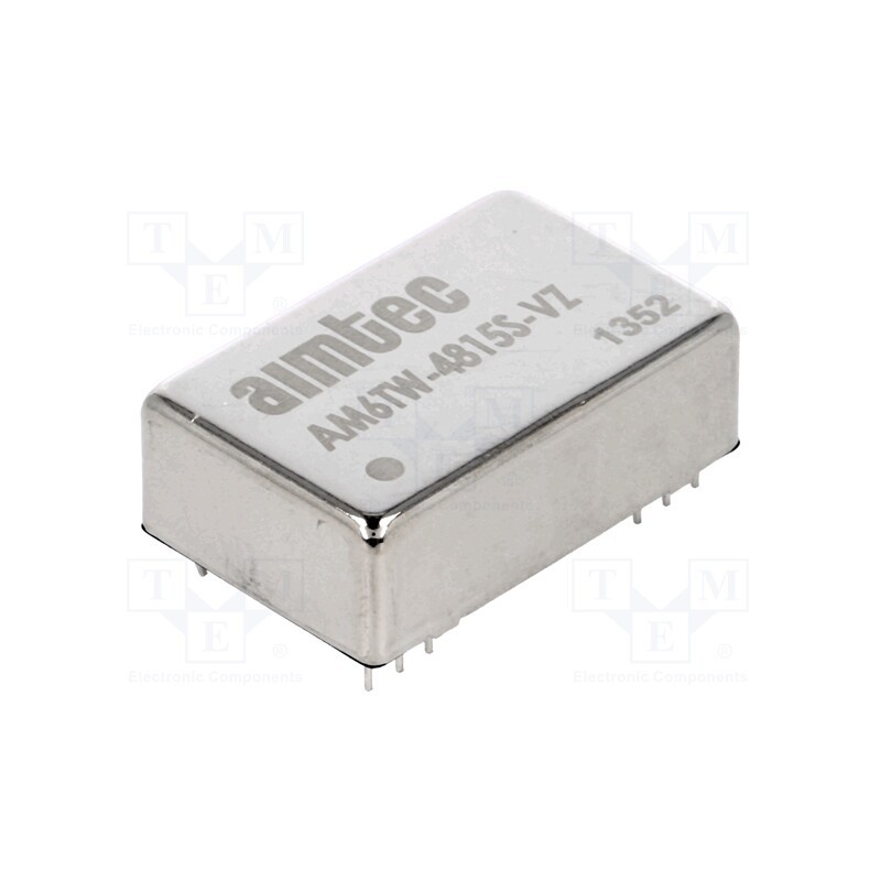 1 pcs x AIMTEC - AM6TW-4815S-VZ - Converter: DC/DC, 6W, Uin: 18÷72V, Uout: 15VDC, Iout: 400mA, DIP24