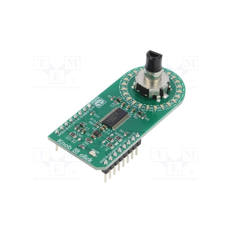 1 pcs x MIKROE - KNOB G CLICK - Click board, rotary encoder, GPIO,I2C, PCA9956B, prototype board