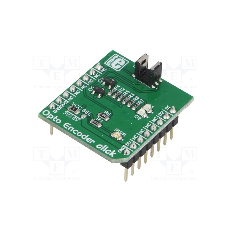 1 pcs x MIKROE - OPTO ENCODER CLICK - Click board, opto encoder, I2C, TCUT1600X01, prototype board