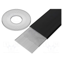 1 rol x 3M - 3517/09 (100FT) - Wire: ribbon, 1.27mm, stranded, Cu, braid made of copper wires