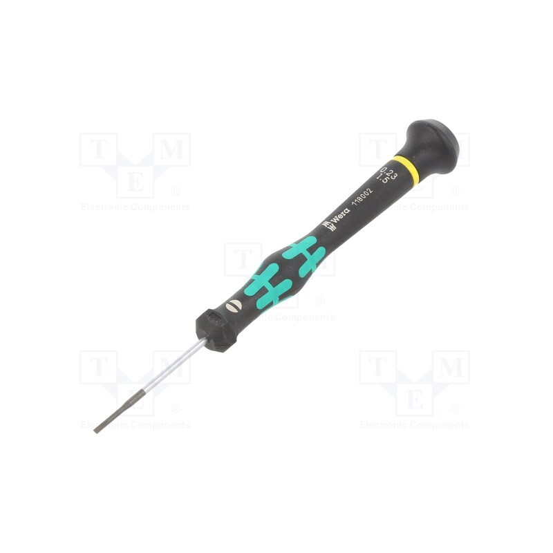 1 pcs x WERA - 5118002001 - Screwdriver, slot, precision, 1,5x0,23mm, Blade length: 40mm