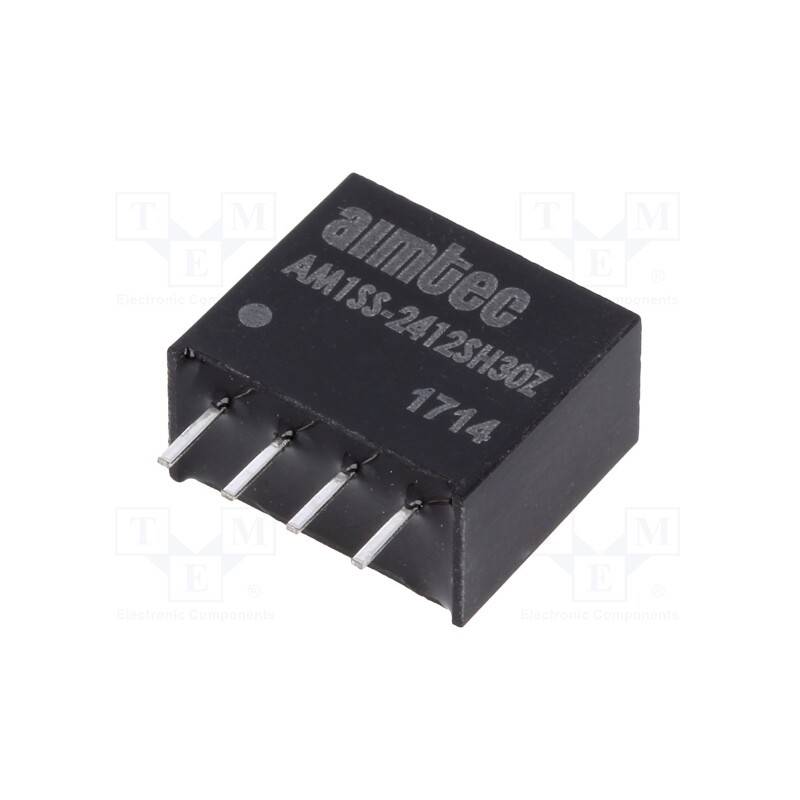 1 pcs x AIMTEC - AM1SS-2412SH30Z - Converter: DC/DC, 1W, Uin: 21.6÷26.4V, Uout: 12VDC, Iout: 83mA, SIP4
