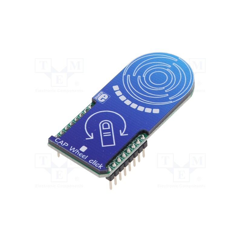 1 pcs x MIKROE - CAP WHEEL CLICK - Click board, capacitive keypad, GPIO,I2C, IQS333, 3.3VDC