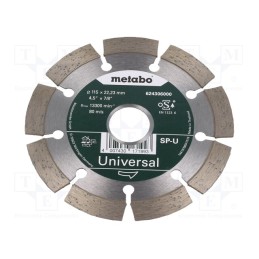 1 pcs x METABO - 624306000 - Cutting diamond wheel, Ø: 115mm, Øhole: 22.23mm