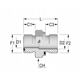 Connector 13 16 orfsxm22 vnom1322 alfagomma