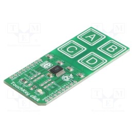 1 pcs x MIKROE - TOUCHKEY CLICK - Click board, 4-button capacitive keypad, GPIO, TTP224