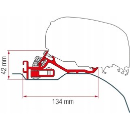 Adapter for awning f80s ducato jumper boxer fiamma