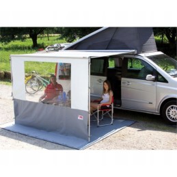 Front wall with window for the pro 550 fiamma awning