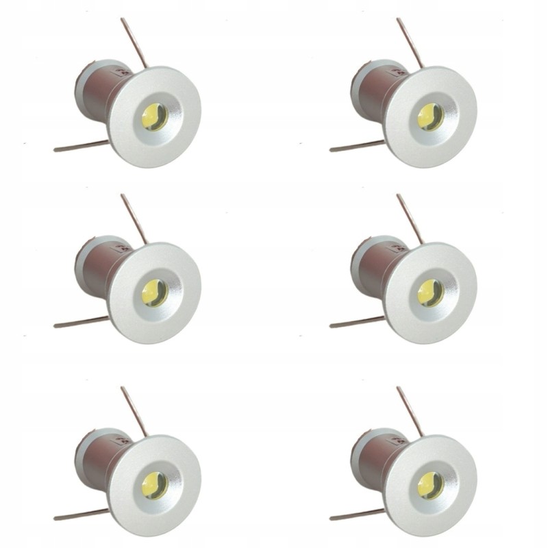6x mini spot lights 12v led lamp for camper trailer cold white 0 5w