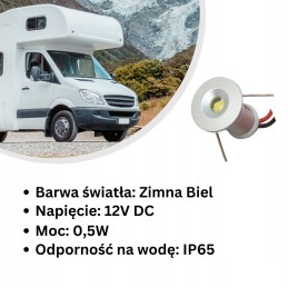 6x mini spot lights 12v led lamp for camper trailer cold white 0 5w