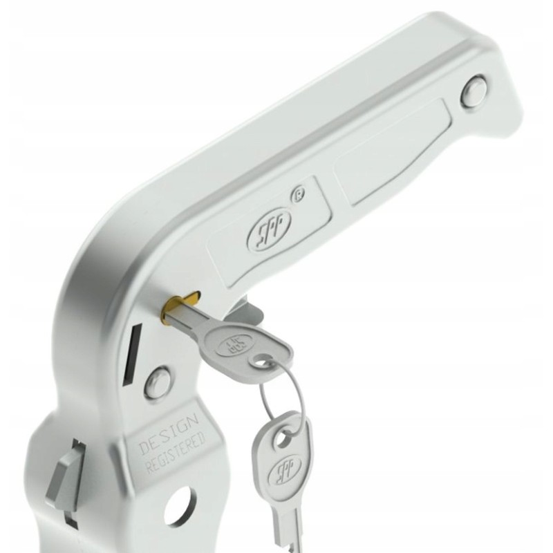 Lock for the ball hitch of the steelpress hook