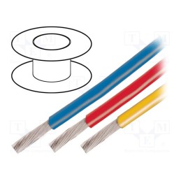 1 rol x ALPHA WIRE - 422807 GR001 - Wire, HookUp Wire, stranded, Cu, 28AWG, PVC, green, 300V, 305m