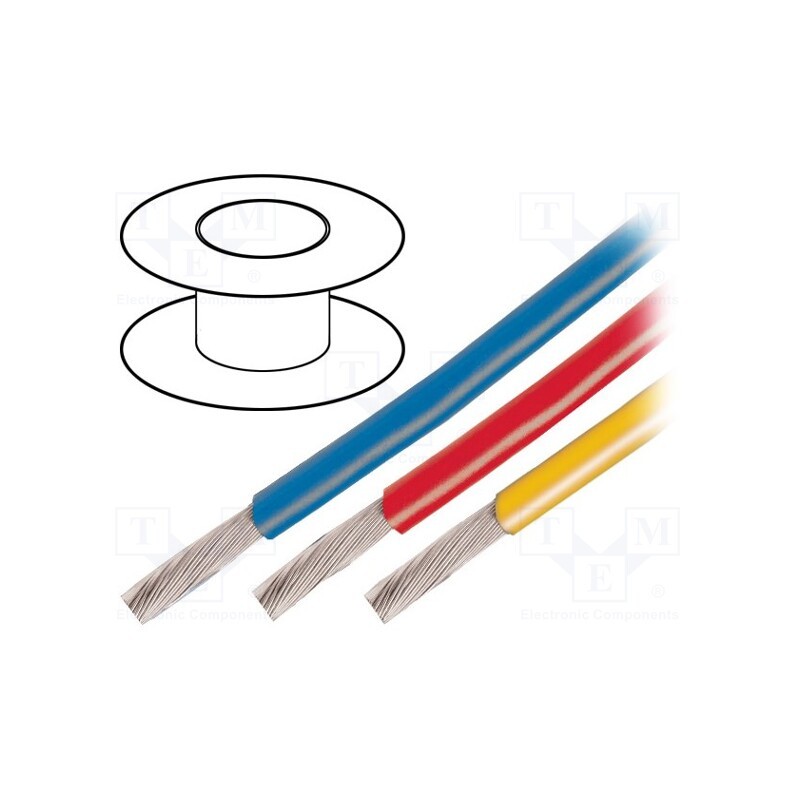 1 rol x ALPHA WIRE - 422807 GR001 - Wire, HookUp Wire, stranded, Cu, 28AWG, PVC, green, 300V, 305m