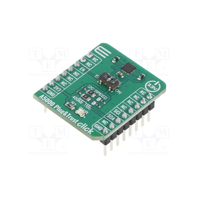 1 pcs x MIKROE - A5000 PLUG&TRUST CLICK - Click board, authentification, I2C, A5000, prototype board