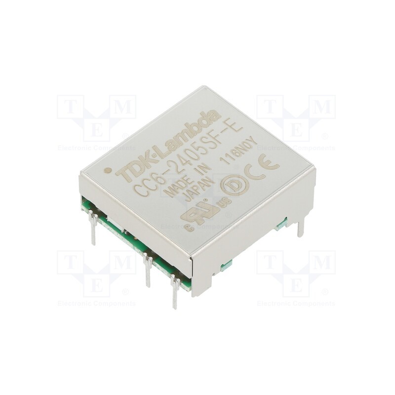 1 pcs x TDK-LAMBDA - CC6-2405SF-E - Converter: DC/DC, 6W, Uin: 24V, Uout: 5VDC, Iout: 1.2A, DIP7, THT, CC-E