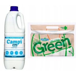 Campi Blue toilet fluid set, 2l, 8-roll paper