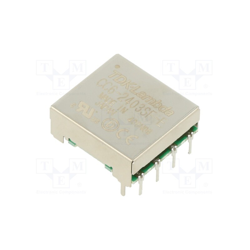 1 pcs x TDK-LAMBDA - CC6-2403SF-E - Converter: DC/DC, 6W, Uin: 24V, Uout: 3.3VDC, Iout: 1.2A, DIP7, THT