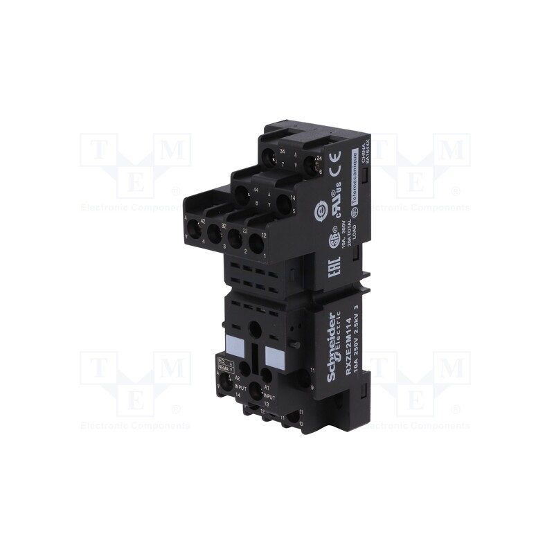 1 pcs x SCHNEIDER ELECTRIC - RXZE2M114 - Relays accessories: socket, PIN: 14, for DIN rail mounting, 10A