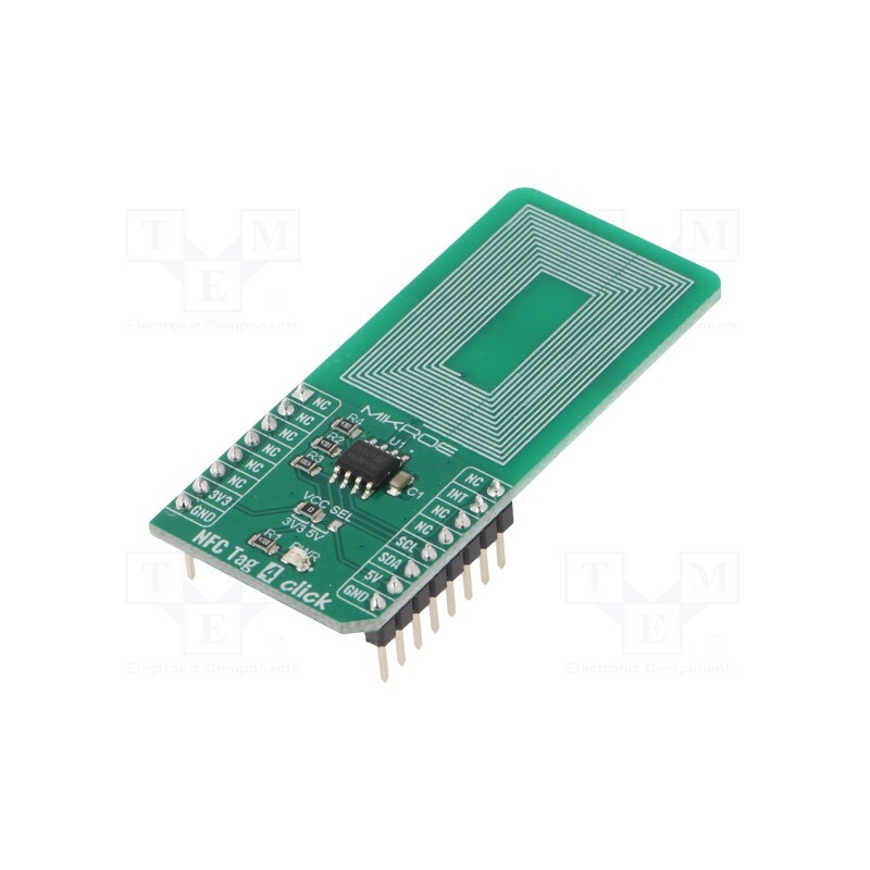 1 pcs x MIKROE - NFC TAG 4 CLICK - Click board, RFID, I2C, ST25DV16K, prototype board, 3.3VDC,5VDC