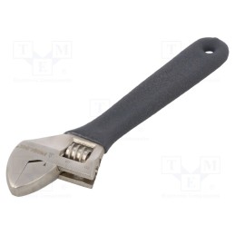 1 pcs x PROLINE - 29306 - Wrench, adjustable, 150mm, Max jaw capacity: 19mm, forged,satin