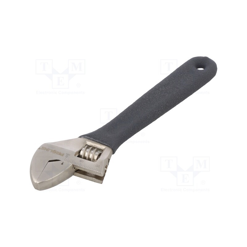 1 pcs x PROLINE - 29306 - Wrench, adjustable, 150mm, Max jaw capacity: 19mm, forged,satin
